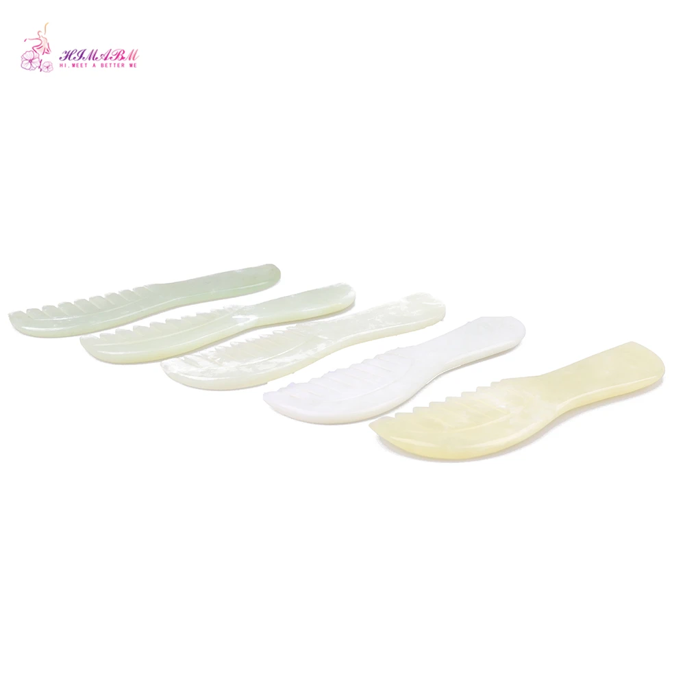 HIMABM 5 pieces Natural Massage Comb Xiuyan Jade Stone Comb Healty Head Chest Bust Gua Sha Massager wholesale HIMABM 5 pieces Natural Massage Comb Xiuyan Jade Stone Comb Healty Head Chest Bust Gua Sha Massager wholesale