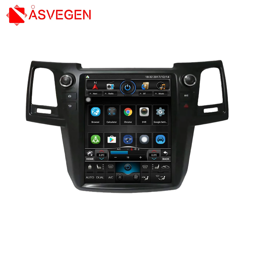 Asvegen 12," Android 6,0 ram 2G 32G Автомобильный dvd-плеер gps Navi для старых Toyota Fortuner 2008- Recoder стерео мультимедийное радио