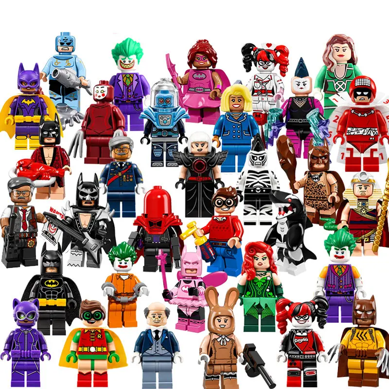 Single Sale Batman Joker Robin Logan X-Men Super Heroes Building Blocks Figures Toys Compatible With LegoINGly Batman
