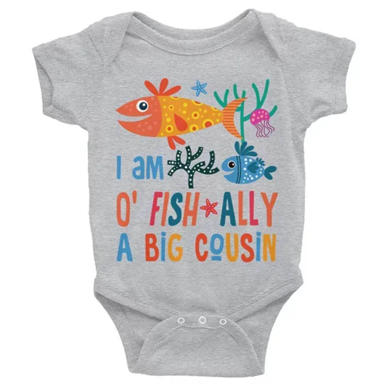 Kenworth Baby Boy Fishing Romper Cousin Onesie New To The Cousin