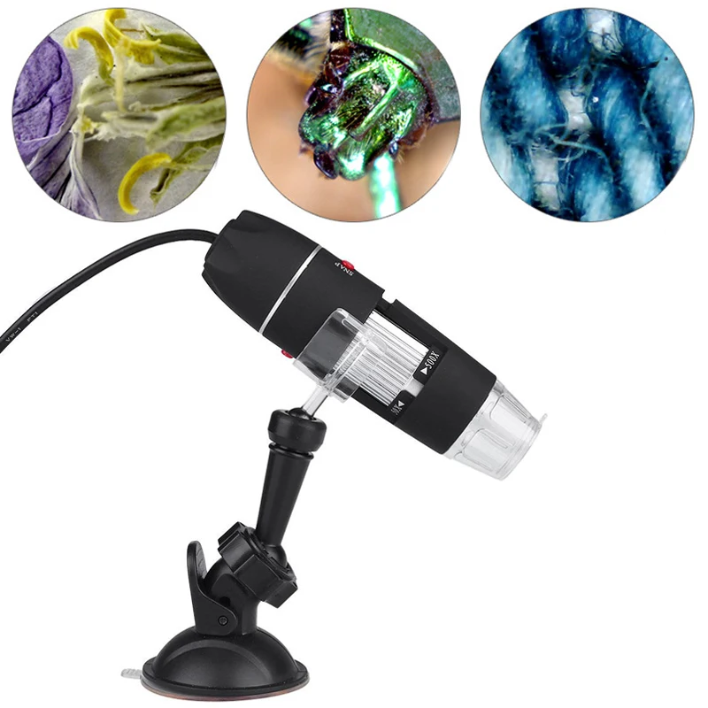 

New Portable USB 8 LED 500X 2MP Digital Microscope Endoscope Magnifier Video Camera Black High Quality Brand Mini Cam