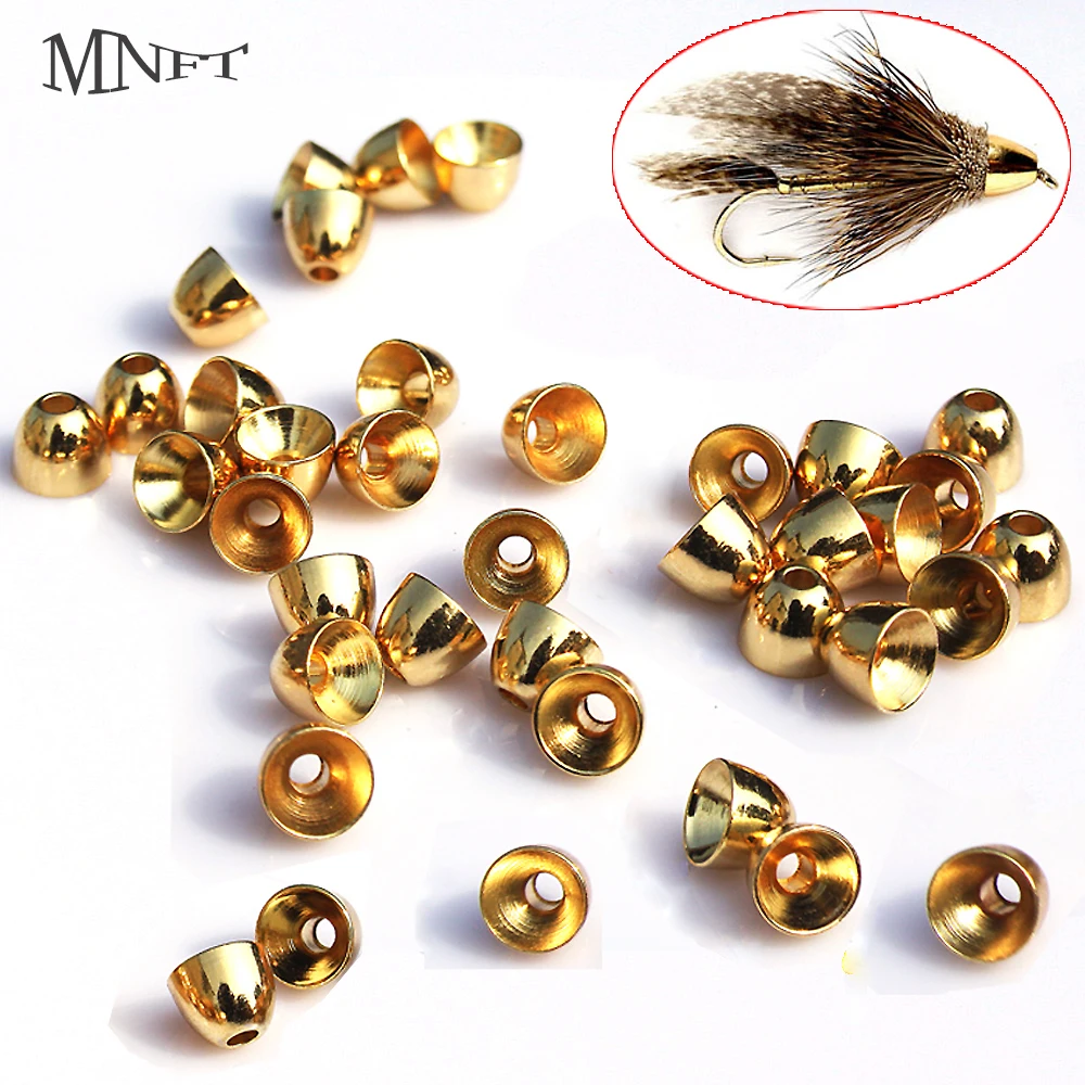 

MNFT 10Pcs/lot High Quality Brass Cone Heads Beads Fly Tying Conheads Tubefly Head Tying Material Size: 4/ 4.8 / 5.5/ 6.3MM