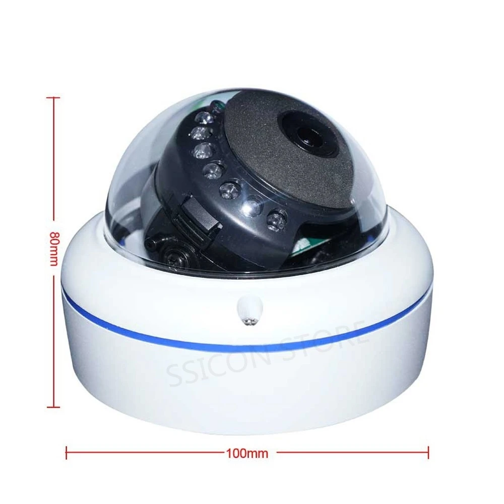 SSICON 1.7mm Lens IP Camera 1080P Wide Angle Dome Fashion Fisheye Internet Protocol Home Surveillance Camera 24PCS IR Leds 2