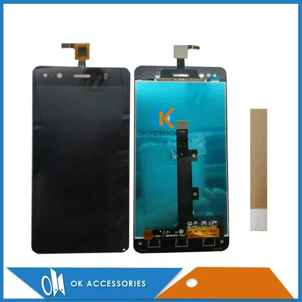 Высококачественный черный цвет для BQ Aquaris M4.5 ЖК-дисплей + фотоэлемент с лентой |
