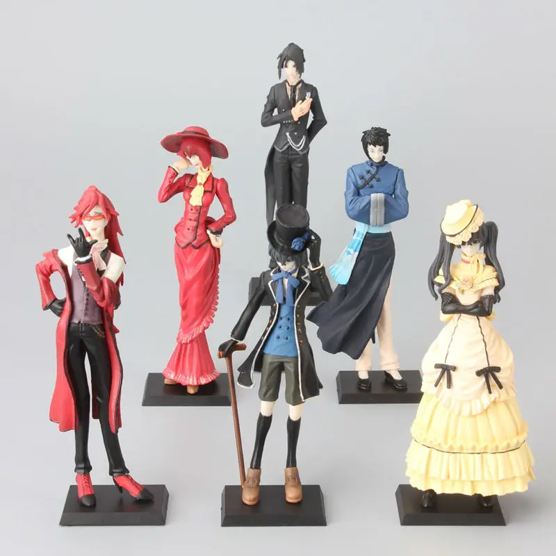 Горячая аниме фигурка модель игрушки Kuroshitsuji Черный дворецкий набор 6х персонажей