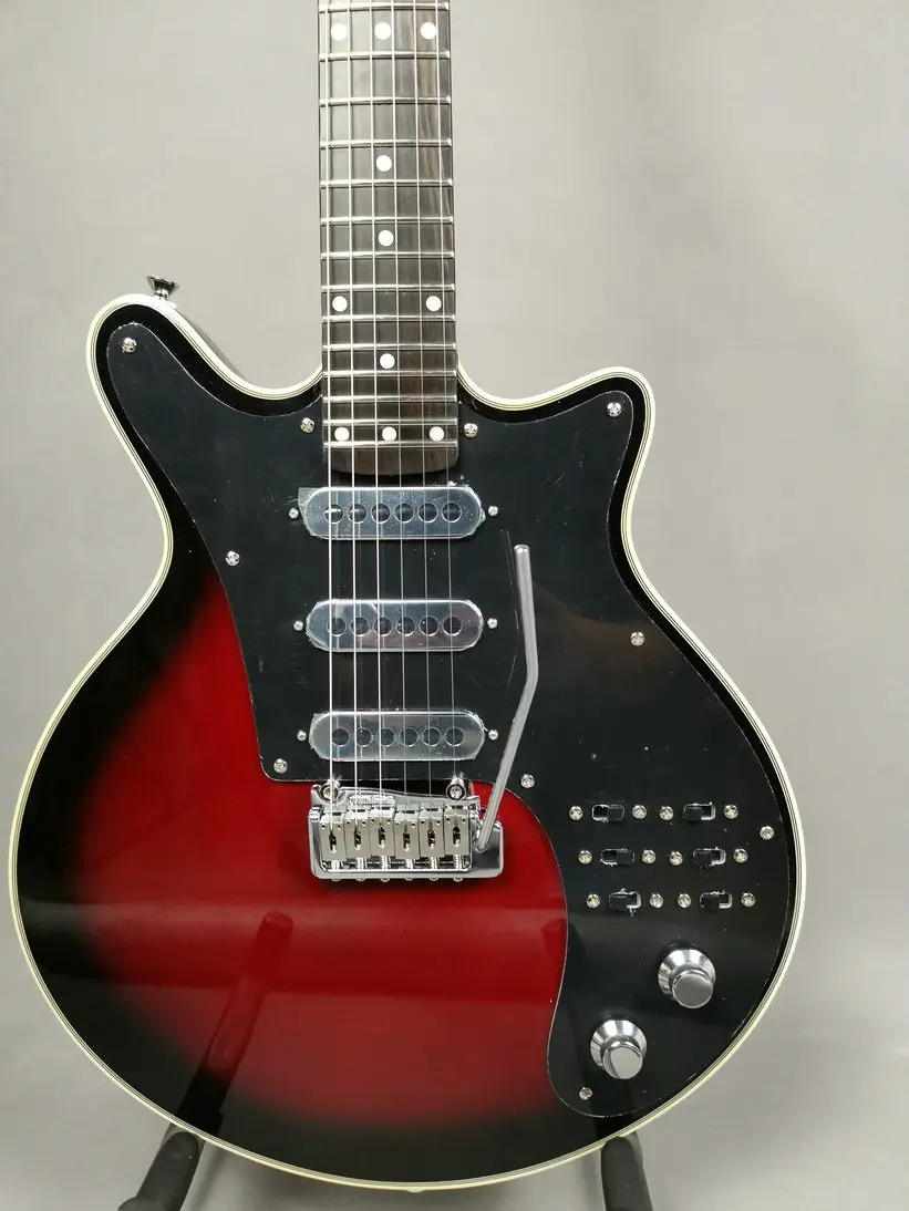 

Classic Burns Brian May Guitar Black red 24 Frets wilkinson Bridge Electric Guitars IN STOCK