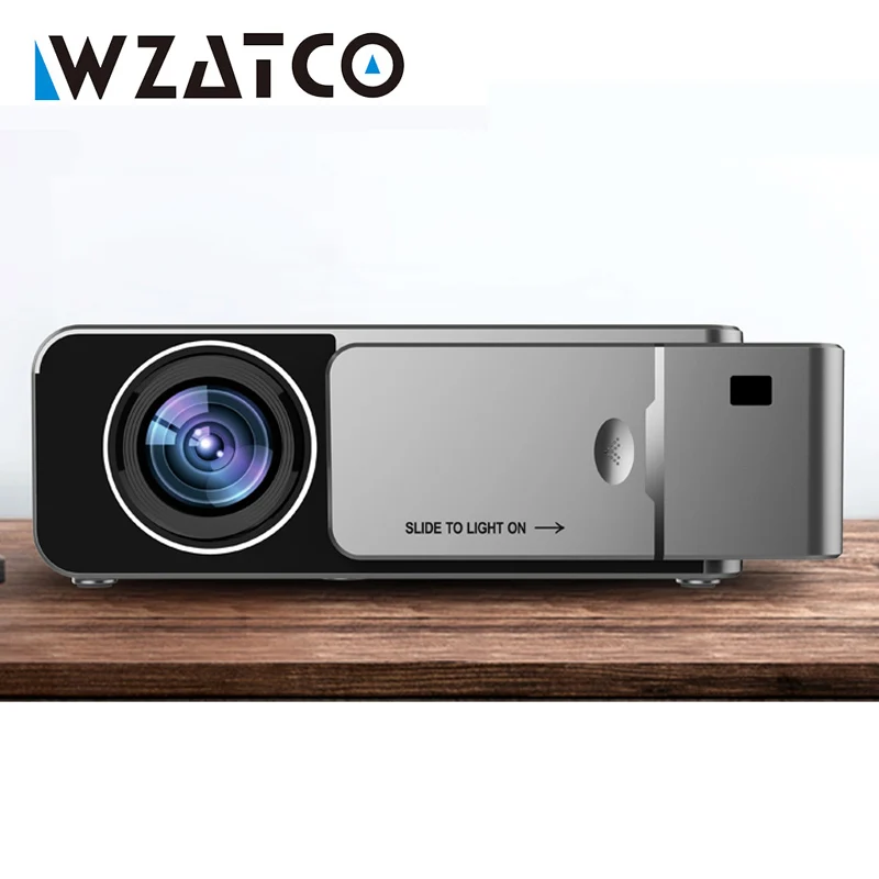 WZATCO T6 HD جهاز عرض (بروجكتور) ليد 2600 التجويف الروبوت 7.1 الخيار المحمولة HDMI USB دعم 4 K 1080 p المسرح المنزلي السينما proyector متعاطي المخدرات WZATCO T6 HD جهاز عرض (بروجكتور) ليد 2600 التجويف الروبوت 7.1 الخيار المحمولة HDMI USB دعم 4 K 1080 p المسرح المنزلي السينما proyector متعاطي المخدرات