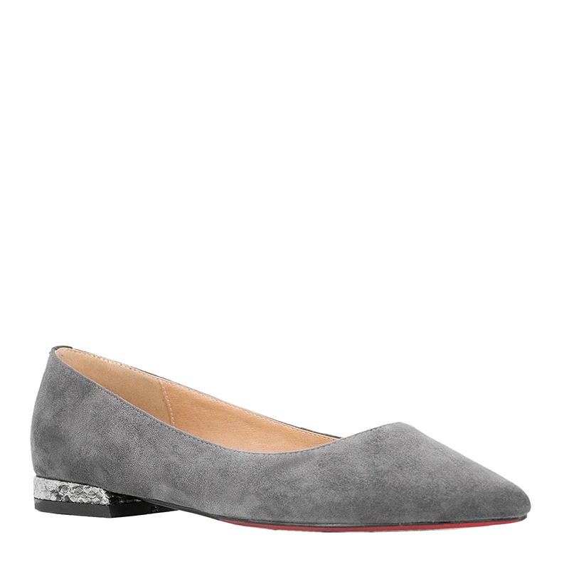 SOPHITINA/элегантные женские туфли из натуральной кожи на плоской подошве; сезон осень; мягкая обувь на низком каблуке; обувь высокого качества; слипоны; повседневные свадебные туфли на плоской подошве; P1 - Цвет: gray