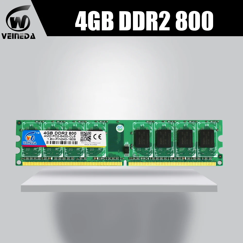 

VEINEDA Dimm Ram 8gb ddr2 2x4gb ddr2-667 800mhz for intel and amd mobo support memoria ram 8gb ddr2 PC2-6400