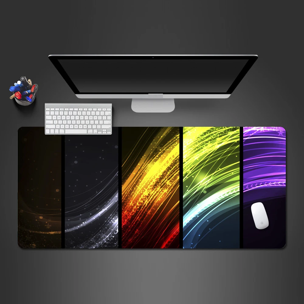 

Five Colors Splicing Mouse Pad High Quality Gamers Large Game Pads Home Computer Keyboard Mousepad Colors Gaming Mouse Pad