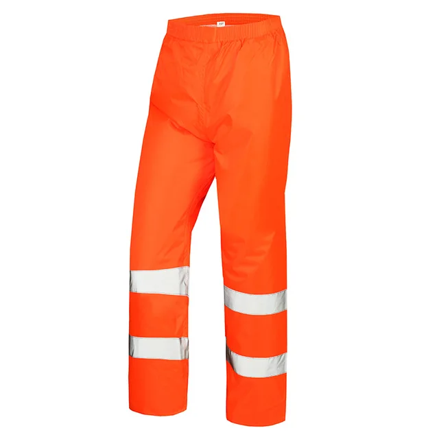 Reflective Safety Rainsuit Fluorescent Orange Jacket and Pants