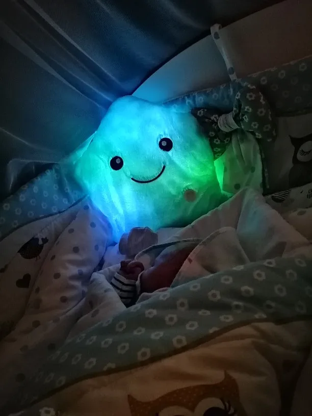 Luminous Colorful Star Cushion Glowing Pillow Plush