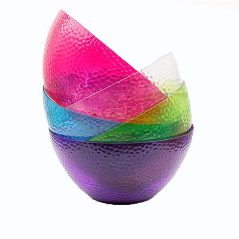 

Colorful Big Salad Bowls Bubble Salad Bowl Fast Food Tray ice cream Bowl Lucency Food Container 10 inch Diameter 25.5cm 1pcs