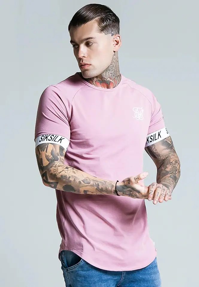 camiseta siksilk rosa hombre
