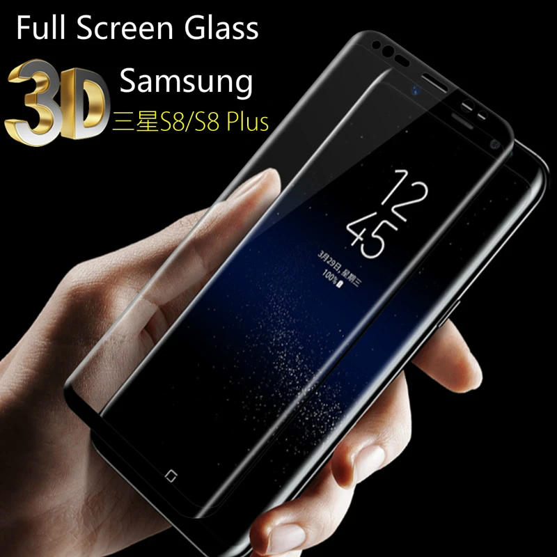 Samsung Galaxy S8 Plus Tempered Glass India Tempered Glass For Samsung Galaxy S8 / S8 Plus Premium 3D Arc full