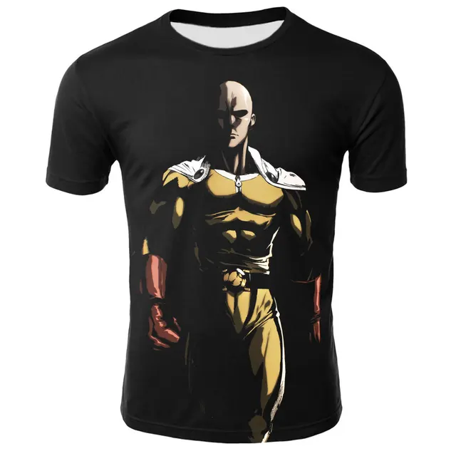 Anime One Punch Man Funny T Shirts Men Tshirt Top With Fashion Men s 