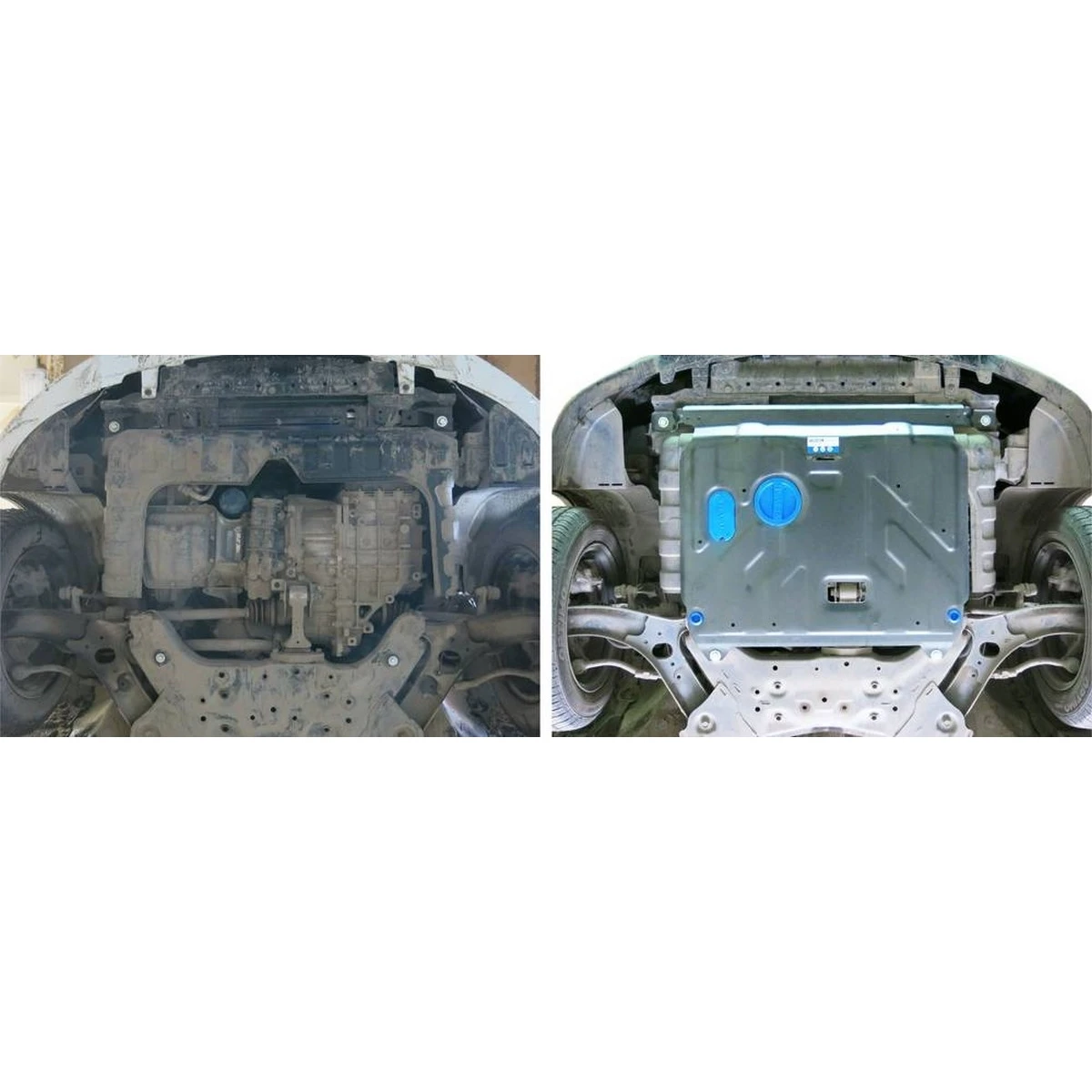 Защита картера и КПП Rival 333.2343.1 (для Hyundai Solaris  V - 1.4; 1.6 2011-2016/Kia Rio V - все 2011-2017, алюминий 4 мм, крепеж в комплекте)