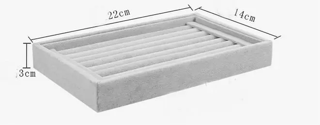 Высокое качество бархат лоток для ювелирных изделий кольца смарт хранения с 3 дополнительных цвета черный, розовый, красный, серый