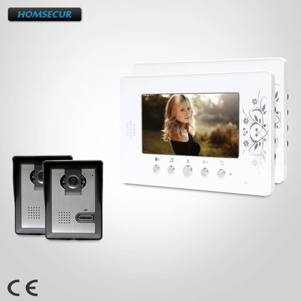 

HOMSECUR 7inch Hands-free Video Door Entry Call System with Mute Mode for Home Security XC005+XM709