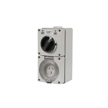 

IP67 Australia Standard 3P Flat Waterproof Sockets Waterproof Industrial Plugs Sockets With Interlock
