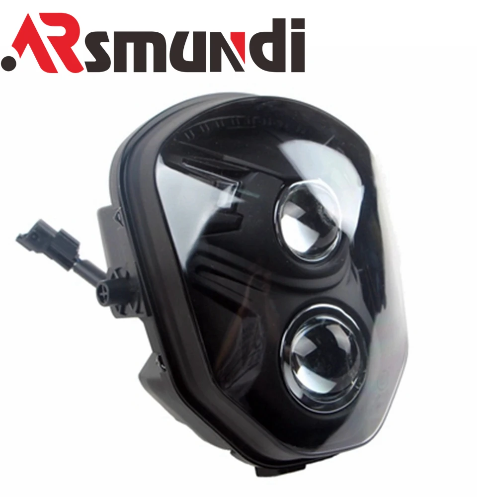 Мотоцикл DC 12V H4 45W 6000K LED двойной головной светильник s обтекатель налобный фонарь