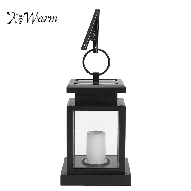 Kiwarm Black Solar Ed Led Candle Outdoor Garden Table Lantern Kiwarm Black Solar Ed Led Candle Outdoor Garden Table Lantern Hanging Light Lamp Home Yard Decor