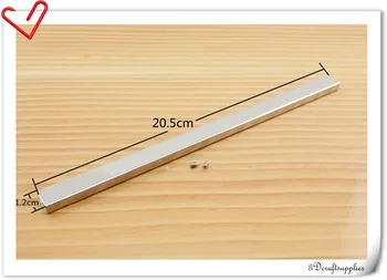 

8 inch (20.5 cm x 1.2 cm ) straight Purse edging Wallet frame wallet edging Metal Edging strip Nickel color Y52
