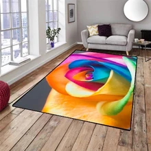 Else, желтый, красный, зеленый, синий, розы, цветок, 3d рисунок, принт, не скользит, микрофибра, для гостиной, декоративный, современный, моющийся коврик