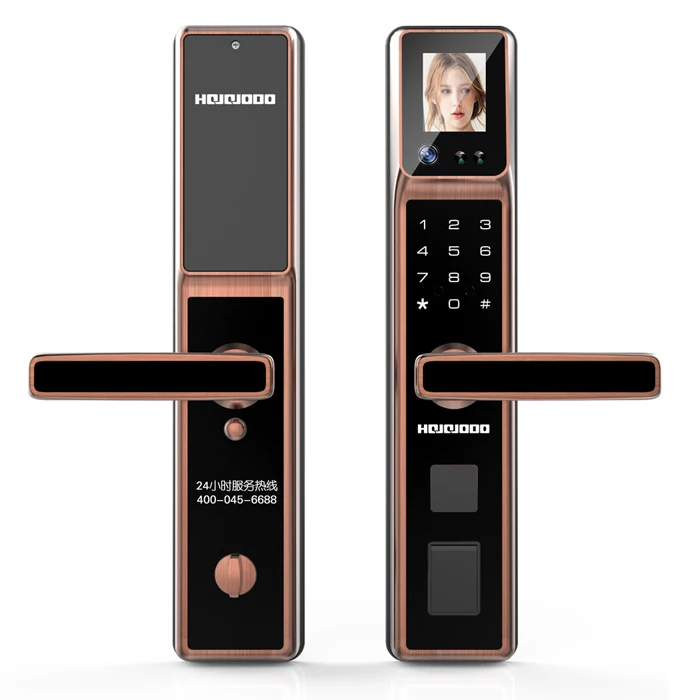 Электронный дверной замок, умное Bluetooth цифровое приложение беспроводная клавиатура код Дистанционный Замок без ключа, сенсорный пароль отпечатков пальцев Дистанционный Замок без ключа - Цвет: Brown