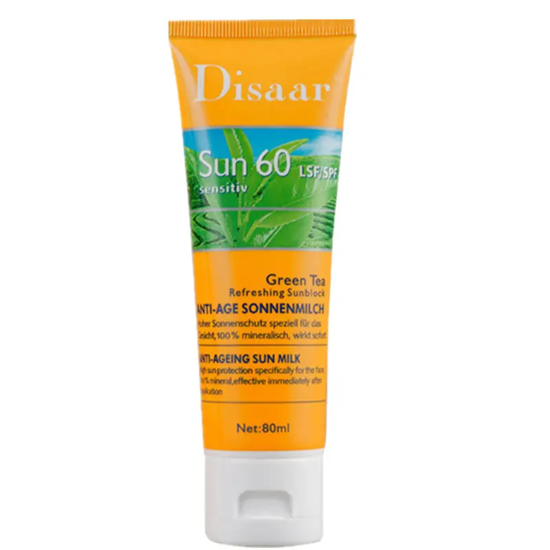 

DISAAR SPF60 PA++ Whitening Cream Green Tea Facial Sunscreen Cream Waterproof Sunblock Lotion Moisturizing Face Cream 80ml