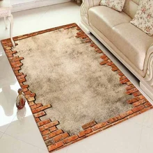 Else синий кирпич камни старый Винтаж стены 3d принт нескользящие микрофибры Гостиная Декоративные Современные моющийся коврик коврики