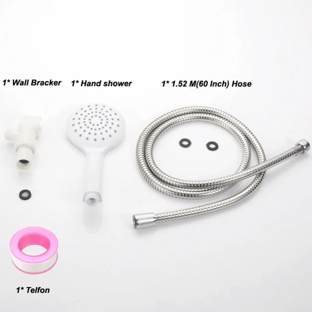 Handheld Shower Head Sets ABS Filter Sprayer Bathroom Accessories w/Hose Bracket Adjustable Shower Head Water Saving Filter