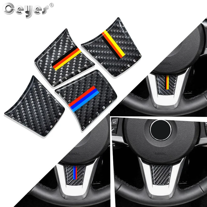 

Ceyes Auto Steering Wheel Stickers Accessories Car Styling Case For Bmw M Sport Stripe Z4 E89 2009-2015 3D Carbon Fibre Emblems