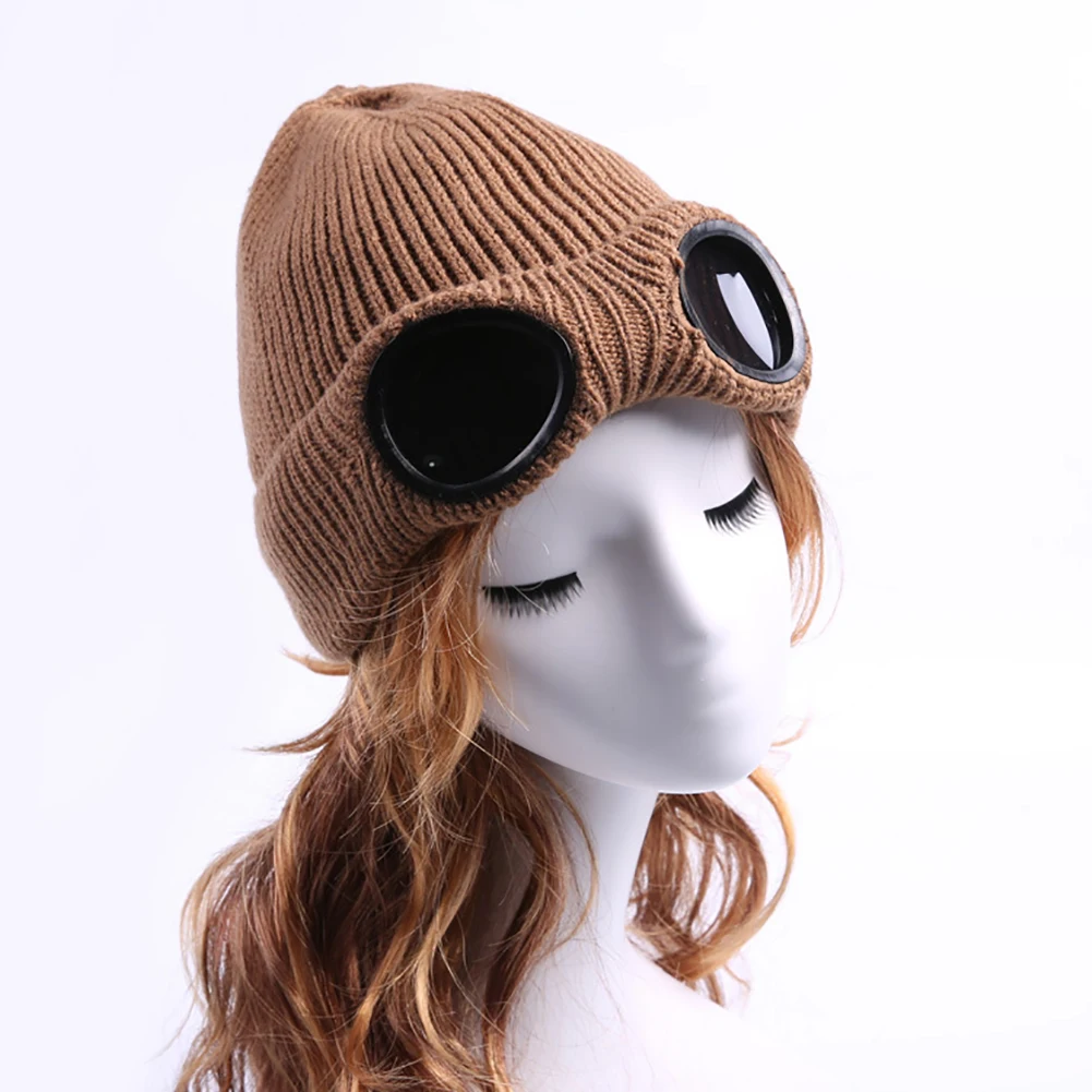 ﻿Buy Novelty Dual Use Hats Female Glasses Winter Beanie Warm Hat