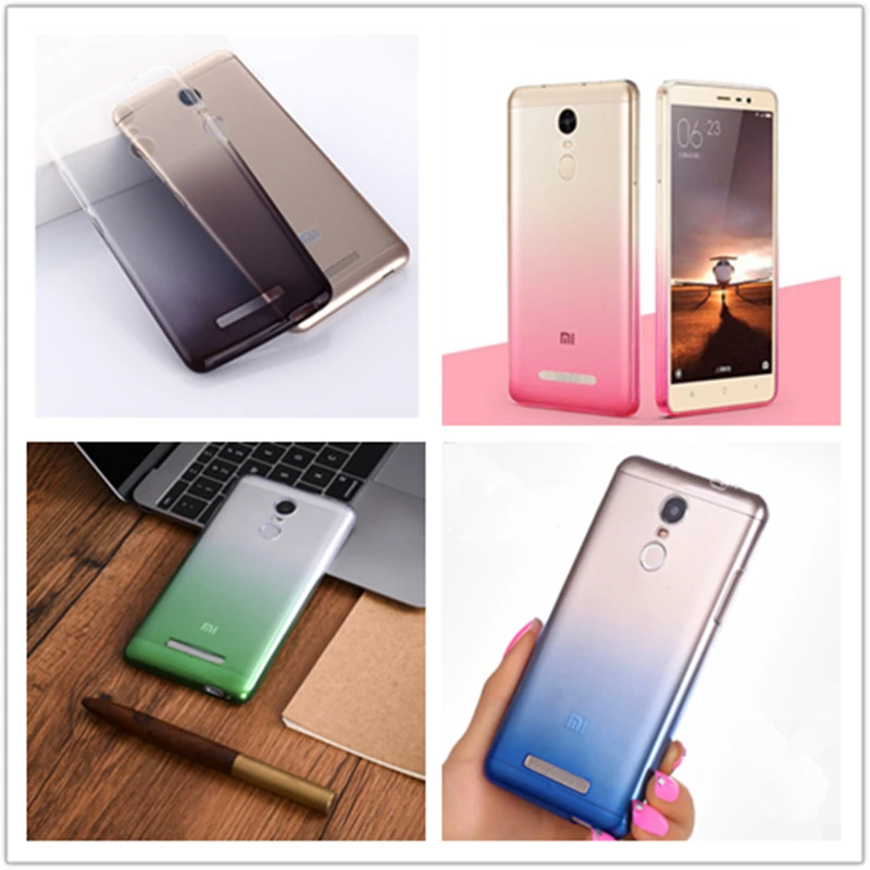 

Ultrathin Clear Transparent TPU Silicone Soft Case for Xiaomi Redmi 3 Pro Special Edition SE Global Version 152mm Gradient color