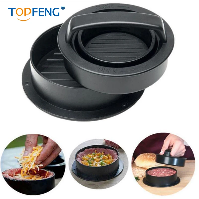 

TOPFENG 3-in-1 Stuffed Burger meat Press
