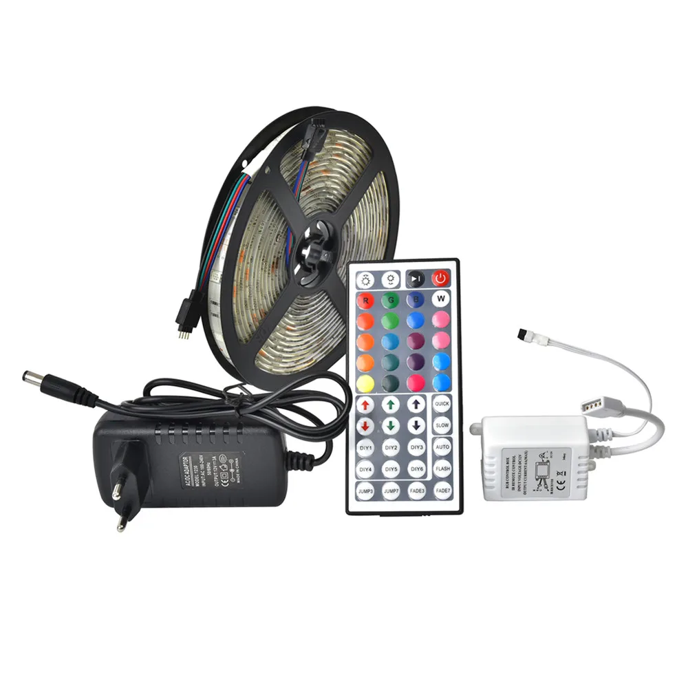 

FDIK 5050 LED Strip DC 12V 30 leds/m 5M 10M Waterproof Flexible RGB Tape Ribbon Colorful Rope Light+LED Controller+2A 5A Power