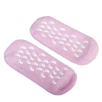 

2 Pink Moisturizing Cracked Dry Gel Spa Foot Feet Care Socks [Misc.]