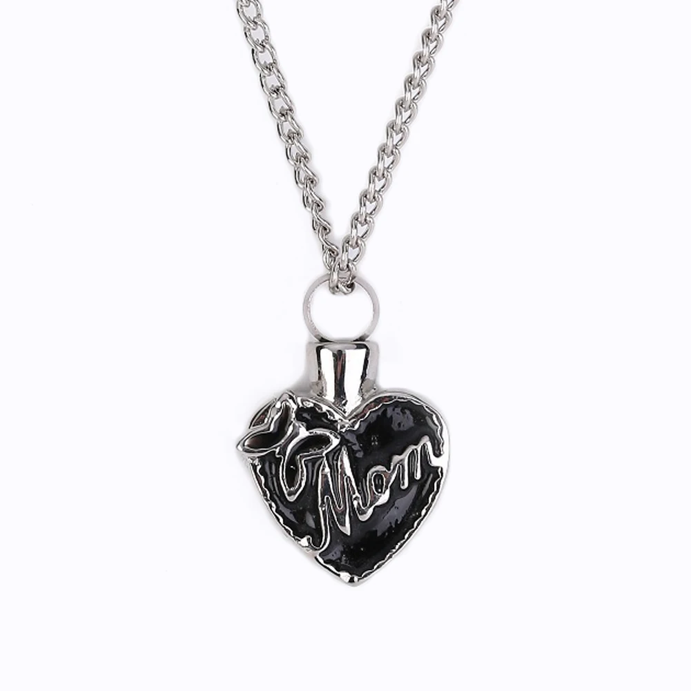 Unisex Pendant to remember mom cremation necklace mom in heart keepsake