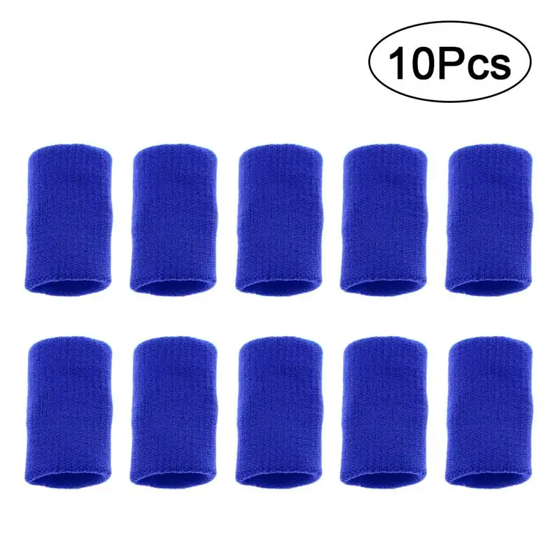 

10 Pcs Volleyball Finger Protector Finger Guard Stretchy Thumb Sweatband Sleeve Arthritis Support Sports Aid