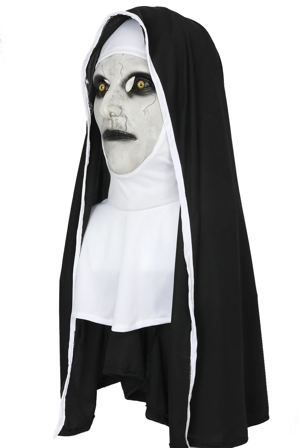 XCOSER монахиня Косплэй Valak монахиня маска Хэллоуин ужасная Маска латекс белый и черный маска на Хеллоуин для косплея костюм, реквизит для Для мужчин