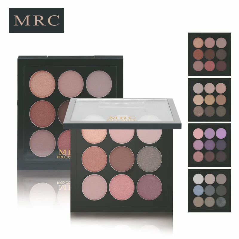 MRC Trendy Eyes Makeup 9 Colors Metallic Eyeshadow Palette Nude Matte and Shimmer Eye Shadow Make Up Palette