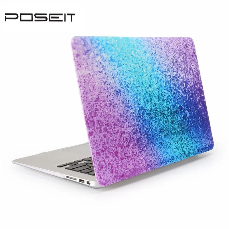 Жесткий чехол с красочным принтом + силиконовый для клавиатуры Apple Macbook Air 11 13 Pro