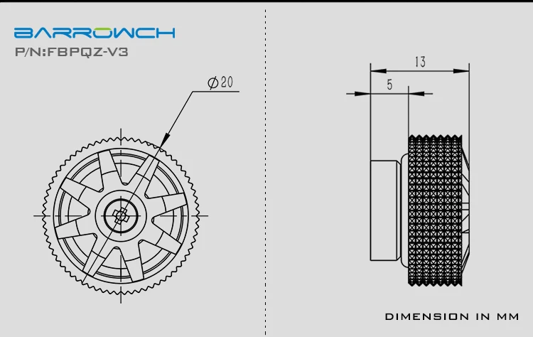 Barrowch 19 multi-цвет руководство выпускной клапан для компьютера водяного охлаждения FBPQZ-V3