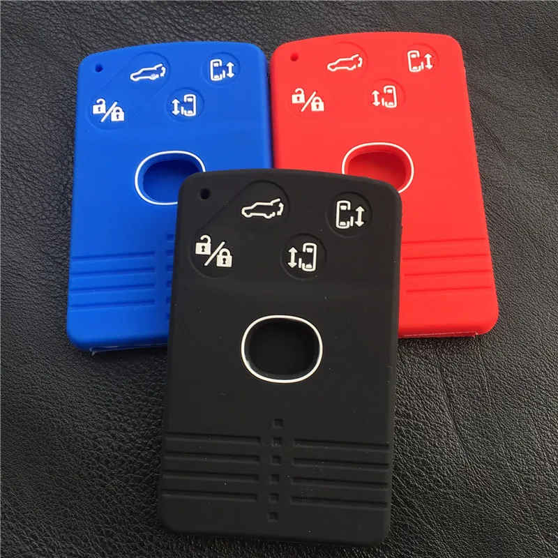 

Silicone rubber car key case cover for mazda 8 2011 4 button card key case shell