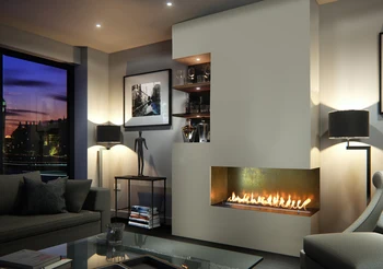 

Inno-living 48 inch stainless steel/black wifi intelligent lareira stainless steel bio ethanol fireplace