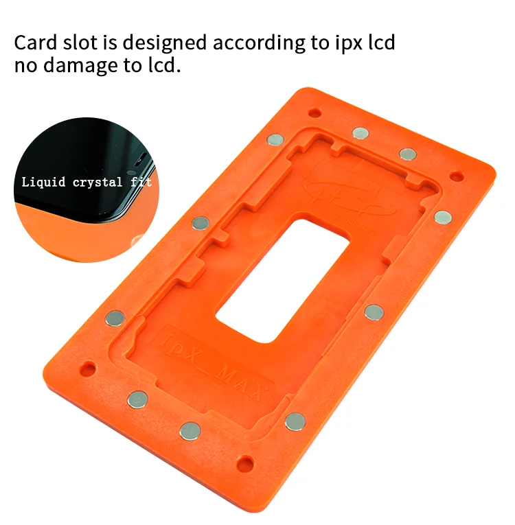 Sameking оранжевый магнит рамки формы для iphone X/XS/xs Макс рамки и ЖК-зажима вместе 2 шт в партии