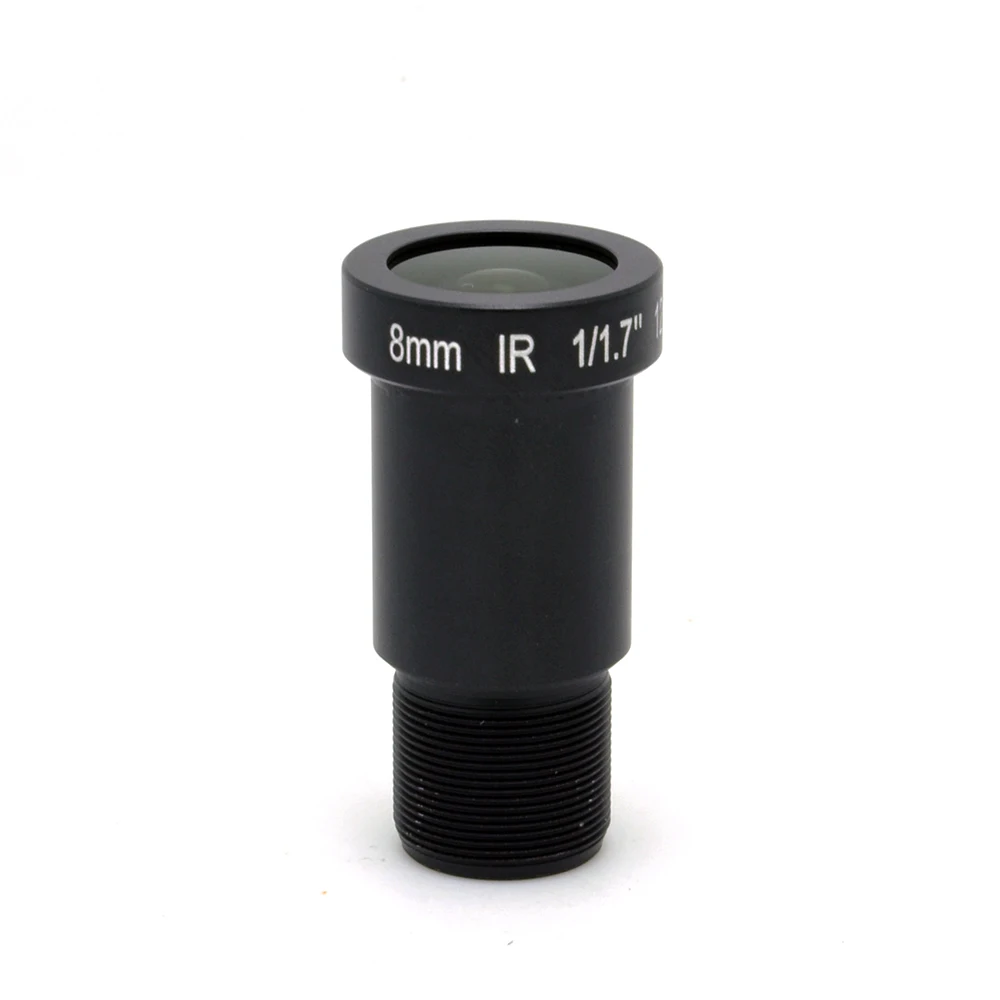F1.8 4K 12MP 1/1.8" M12 8mm CCTV Lens S Mount 55.6 Degrees