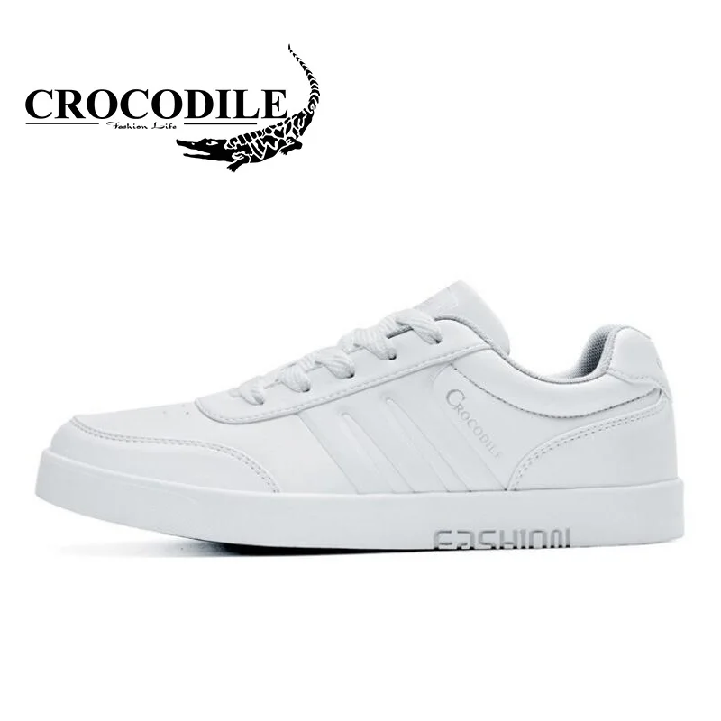 

Crocodile Men Skateboarding Shoes Leather Sneaker Jogging Flat Skate Shoes Men Athletic Sport Shoes Tennis Footwear off White