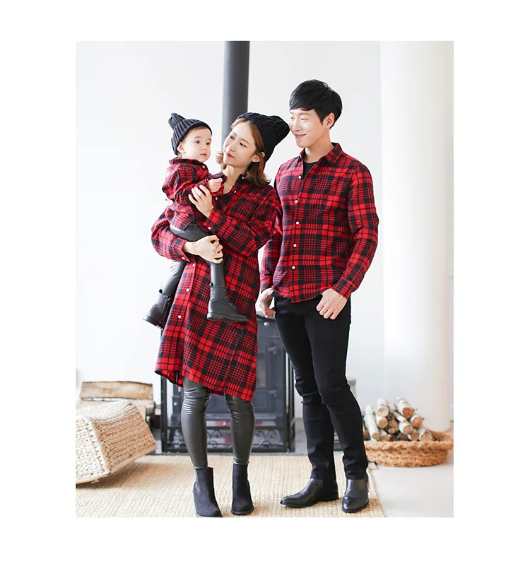 mommy and me matching flannel shirts